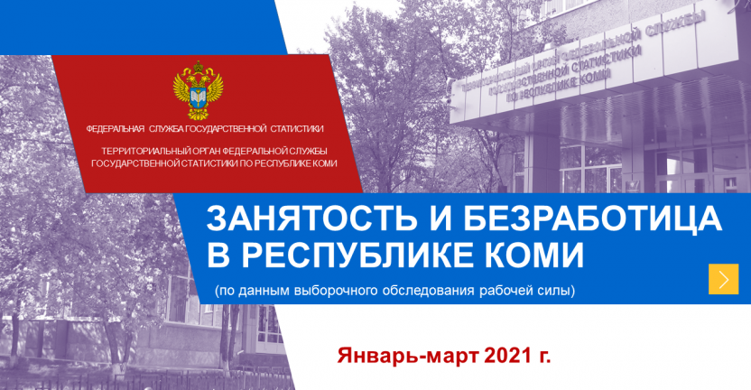Занятость и безработица в Республике Коми за январь-март 2021 года