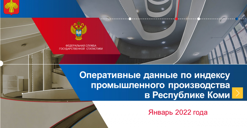 Оперативные данные по индексу промышленного производства в Республике Коми за январь 2022 года